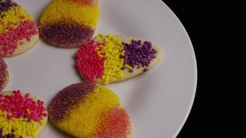 Cinematic, Rotating Shot of Easter Cookies on a Plate - COOKIES EASTER 007 video