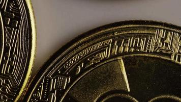 Rotating shot of Bitcoins (digital cryptocurrency) - BITCOIN 0254