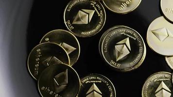Rotating shot of Bitcoins digital cryptocurrency - BITCOIN ETHEREUM 167 video