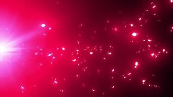 Fondo de partículas de luz abstracta que fluye lazo video