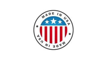 animation de badge made in usa video