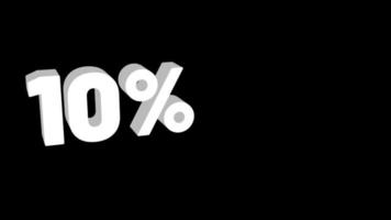 porcentajes en blanco y negro números en negrita video