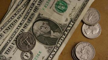 roterend schot van Amerikaans geld (valuta) - geld 535 video