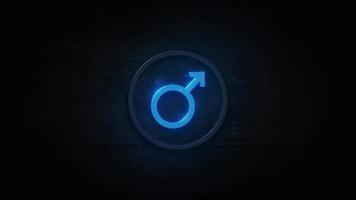 neon mannelijke logo achtergrond