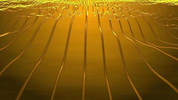 Abstract Golden Waving Strings  Background Video