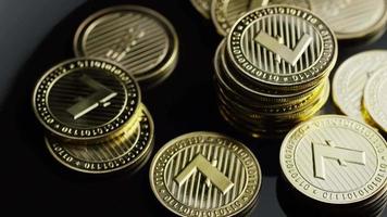 Rotating shot of Bitcoins digital cryptocurrency - BITCOIN LITECOIN 349 video