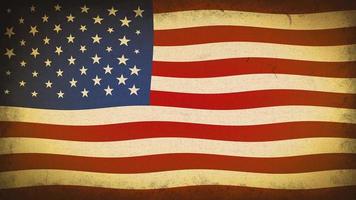 bandiera americana con texture di sfondo loop video