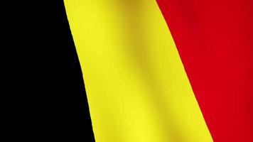 Bandeira da Bélgica acenando, um plano de fundo de animação de bandeira video