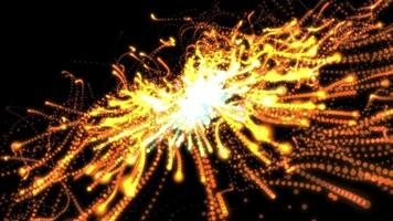 Abstract Golden Particles Swirls Motion Background video