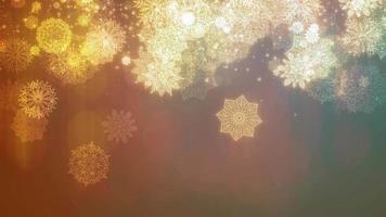 Weihnachten magische Schneeflocken Bewegung Hintergrund 4k video