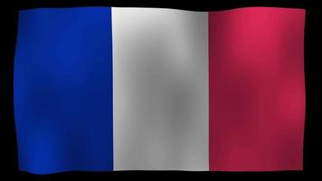 Frankreich Flagge 4k Motion Loop Stock Video