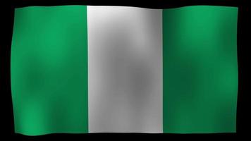 Vidéo de stock de boucle de mouvement 4k drapeau nigeria video