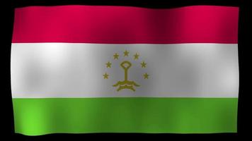 Tadschikistan Flagge 4k Motion Loop Stock Video