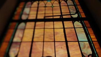 Looking up at Stained Glass window video