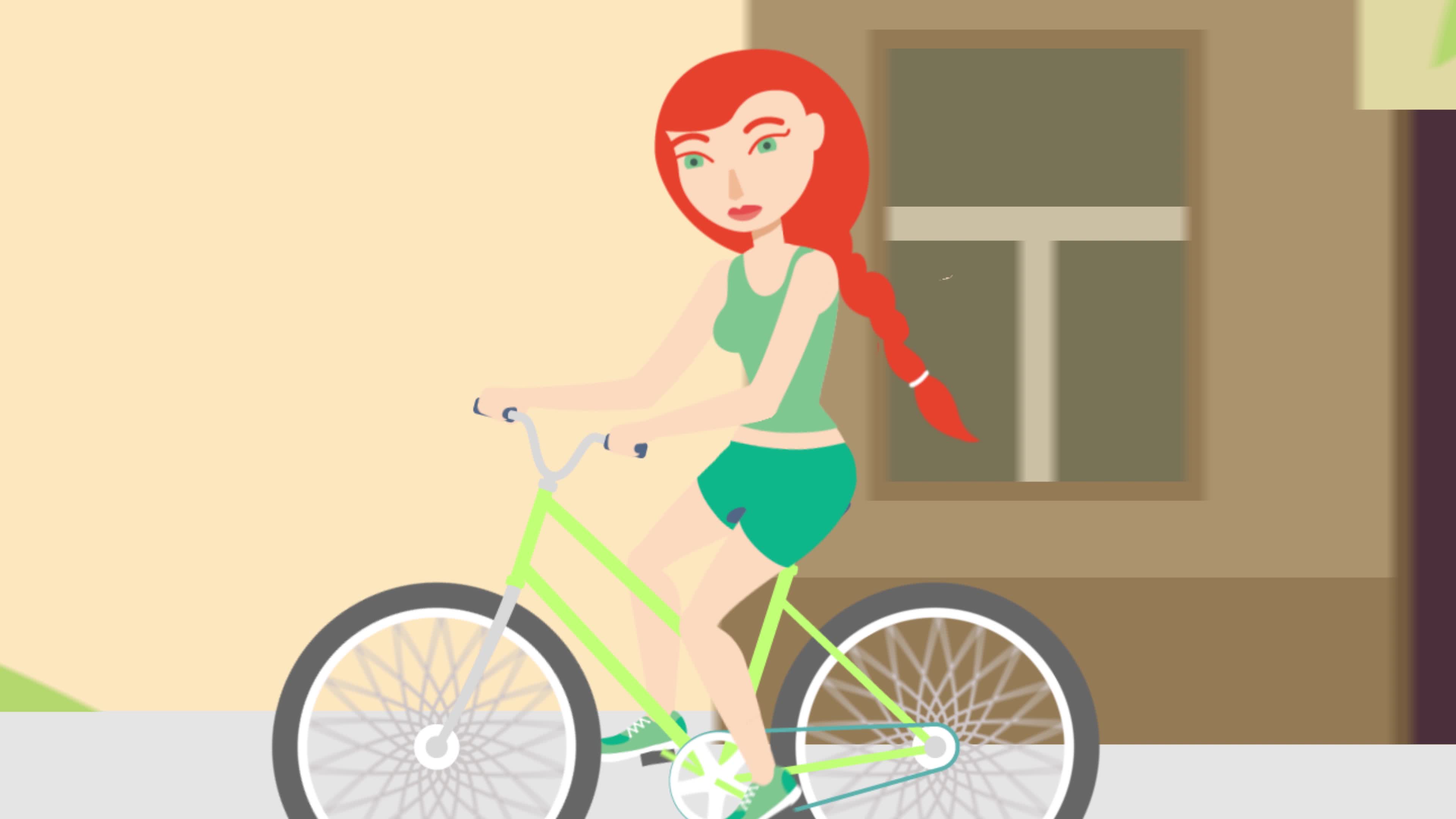 Bicycle Cartoon Stock Video Footage for Free Download
