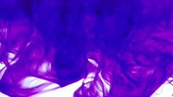 paarse inkt beweegt in water video