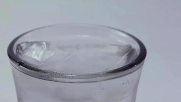 Extreme Close Up To Glass Top With Carbonated Liquid