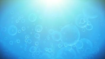 4k blått vatten bubblar bakgrund video