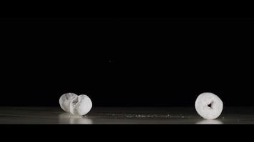 Falling Doughnuts with powdered sugar - DOUGHNUTS 001 video