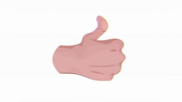 Like And Unlike Comic Hand Sign With Distortion And Glitch Effect video
