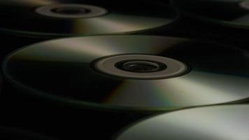 roterende opname van compact discs - cds 024 video