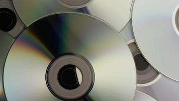 Rotating shot of compact discs - CDs 003 video