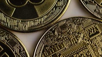 Rotating shot of Bitcoins digital cryptocurrency - BITCOIN 0344 video
