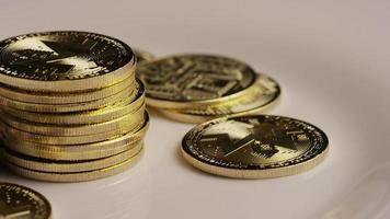 Rotating shot of Bitcoins (digital cryptocurrency) - BITCOIN MONERO 147 video