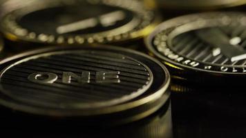 Rotating shot of Bitcoins (digital cryptocurrency) - BITCOIN LITECOIN 297 video