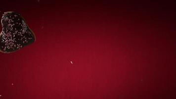 Doughnuts falling and bouncing in ultra slow motion 1,500 fps on a reflective surface - DOUGHNUTS PHANTOM 035 video