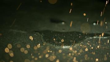 Sparks in ultra slow motion 1,500 fps on a reflective surface - SPARKS PHANTOM 031 video