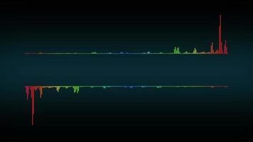 fond audio du spectre de l'égaliseur de forme d'onde numérique video