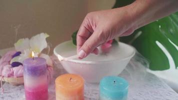 decoración de masajes spa y tratamientos corporales. video