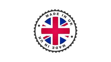 Made In United Kingdom Badge Animation video