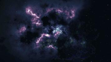 movimiento de partículas de estrellas en la luz de las estrellas negras video