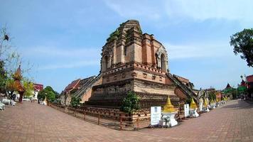 Wat chedi luang tempel vid Chiang Mai, Thailand video
