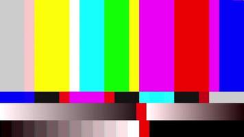 mal funcionamiento de las barras de color del televisor video