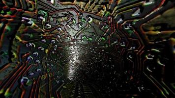 deslizando por um túnel de placa de circuito video