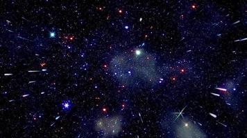 vliegen door sterrenvelden in de diepe ruimte video