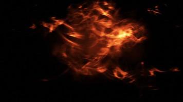 flikkerende brand achtergrond met glitches video