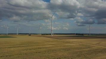 Wind Turbines In Corn Fields video