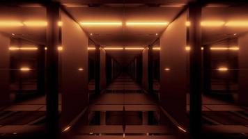 tunnel futuristico della nave spaziale di fantascienza video