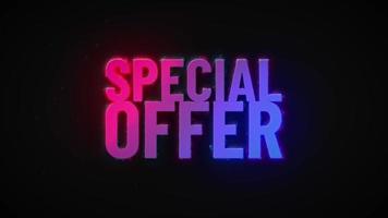 4k Sale Special Offer Burning Text Reveal video