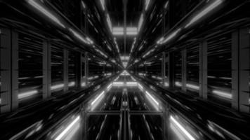 túnel de vidro de ficção científica futurista video