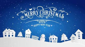 Merry Christmas And Happy New Year Background video