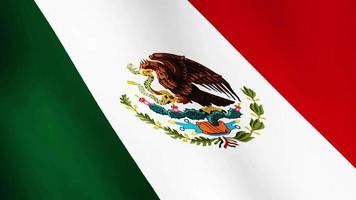 Gros plan du drapeau mexicain dans le vent texture background