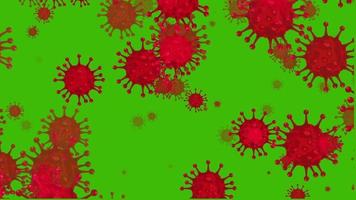 coronavírus 2019-ncov novo coronavírus em um fundo de tela verde video