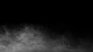 Nebelschleife auf einem schwarzen Hintergrund. video