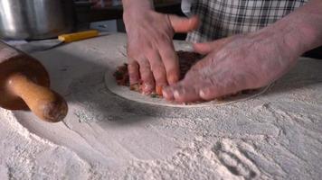 Making Turkish Traditional Food Lahmacun video