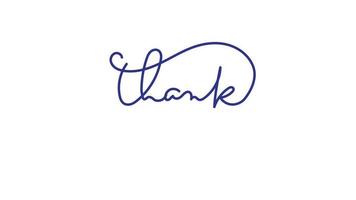 Hand Drawn Calligraphy Text Thank You video